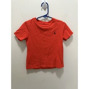 Ralph Lauren Toddler Boys' Red Short Sleeve T-Shirt – Pony Logo – Size 24M